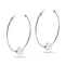 Arc-en-ciel blanc | Argent | Boucles d'oreilles créoles en verre sirène